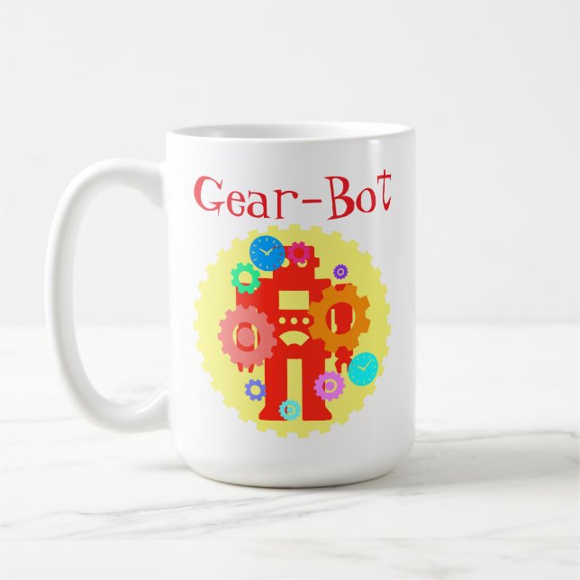 Caneca De Café Gear Robot (Esquerda)