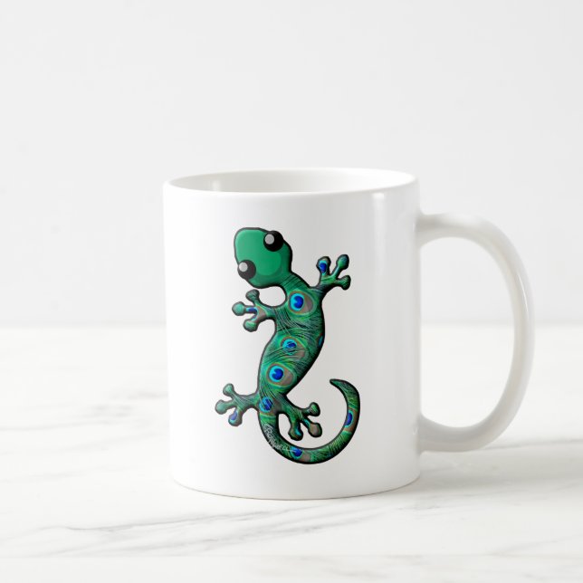 Caneca De Café Geco do pavão (Direita)