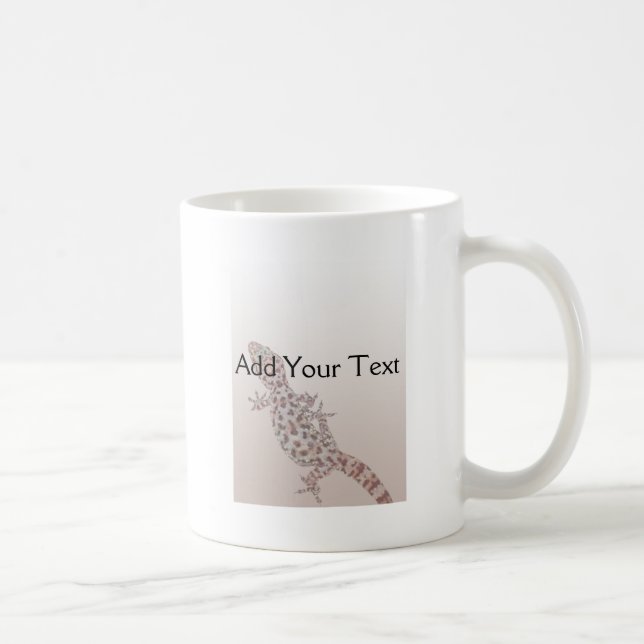 Caneca De Café Geco manchado leopardo na areia (Direita)