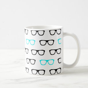 Caneca De Café geek azul de óculos geeks
