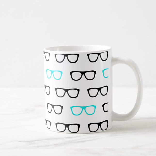 Caneca De Café geek azul de óculos geeks (Direita)