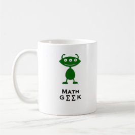 Caneca De Café Geek de Matemática de Olhos Triplos verde
