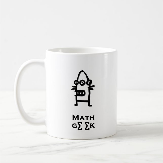 Caneca De Café Geek de matemática de três olhos (Esquerda)