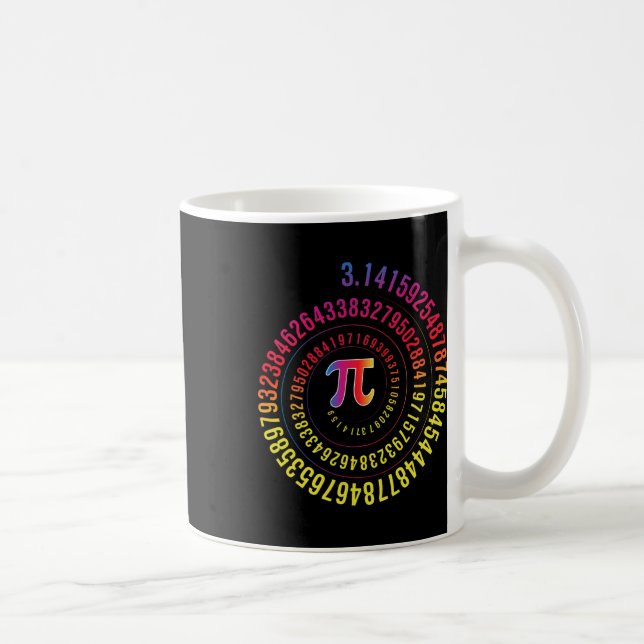 Caneca De Café Geek De Nerd De Matemática Pi Day 3.1415 Irraciona (Direita)