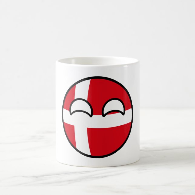 Caneca De Café Geeky Dinamarca Countryball (Centro)
