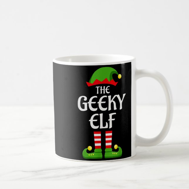 Caneca De Café Geeky Elf Family Matching Group Christmas Geek  (Direita)