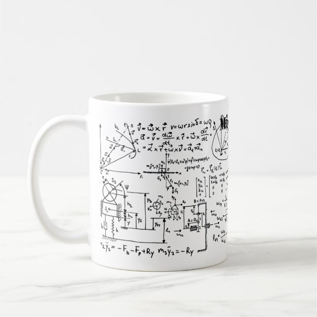 Caneca De Café Geeky Matemática Personalizada (Esquerda)