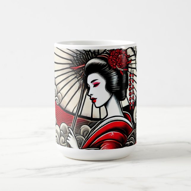 Caneca De Café Geisha Art Cerâmica Mug (Centro)