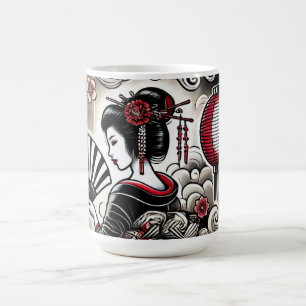 Caneca De Café Geisha Art Coffee Mug
