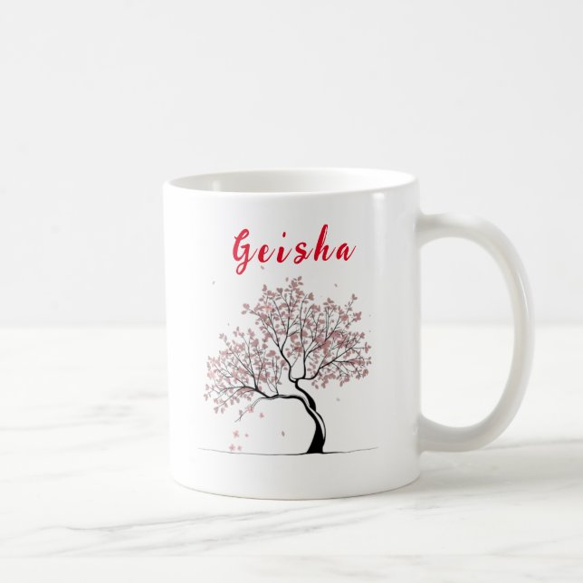 Caneca De Café Geisha Mug Personalizado Moderno (Direita)