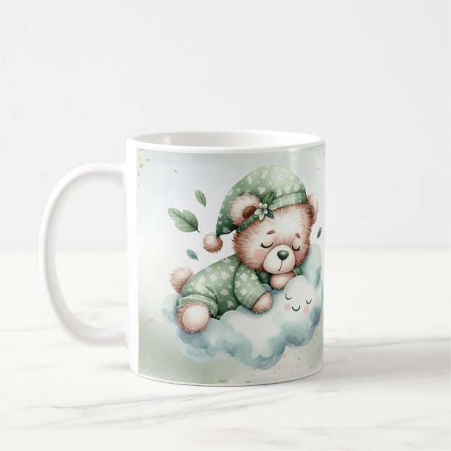 Caneca De Café Gelado de Urso Verde Dormindo (Esquerda)