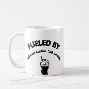 Caneca de Café Gelado Engraçada e Ansiedade - Cane