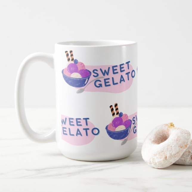 Caneca De Café gelato doce (Com Donut)