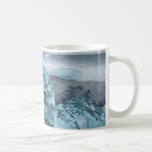 Caneca De Café Gelo azul na praia, Islândia (Direita)
