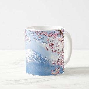 Caneca De Café Gelo e neve Cherry Blossoms Mt. Fuji Japão