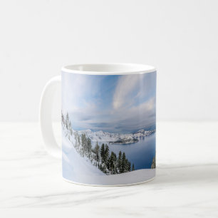 Caneca De Café Gelo e neve   Crater Lake Oregon