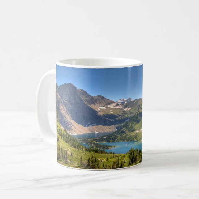 Caneca De Café Gelo e neve | Glacier National Park, Montana (Frente Esquerda)