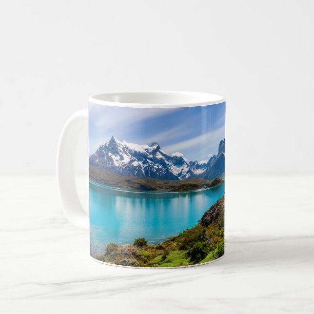 Caneca De Café Gelo e neve | Lago Pehoe, Patagônia, Chile (Frente Esquerda)