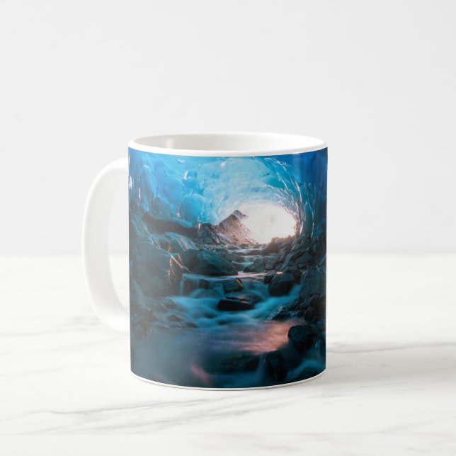 Caneca De Café Gelo e neve | Mendenhall Glacier, Juneau, Alasca (Frente Esquerda)