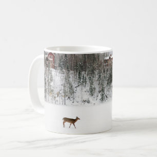 Caneca De Café Gelo e neve   Veado em Snow Quebec, Canadá