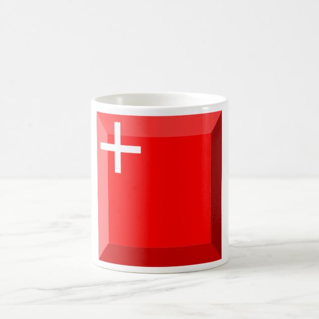 Caneca De Café Gema da bandeira de Schwyz (Centro)