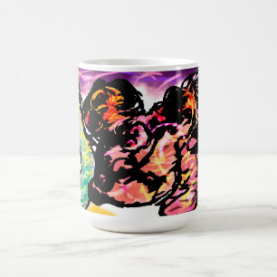 Caneca De Café Gema de axolote rosa