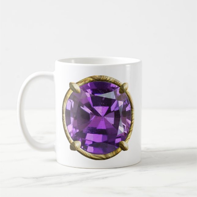Caneca De Café Gema Violeta, Roxa (Esquerda)