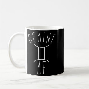 Caneca De Café Gêmeos À Mão Escrita _ Zodíaco Engraçado Gêmeos