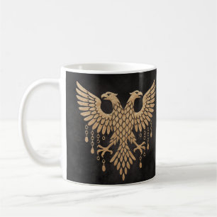 Caneca De Café Gêmeos Dourados Corvo Mitologia Nórdica Preta