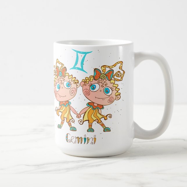 Caneca De Café Gêmeos Gemini Cute (Direita)