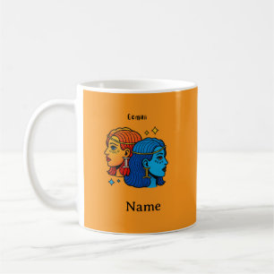 Caneca De Café Gêmeos Signo do Zodíaco Pop Art - Gêmeos Celestiai