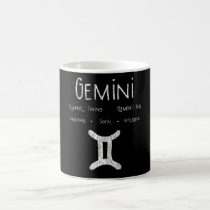 Caneca De Café Gemini Horoscope Astrology Star Sinal de Astrologi