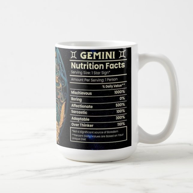 Caneca De Café Gemini Nutritional Value (Direita)