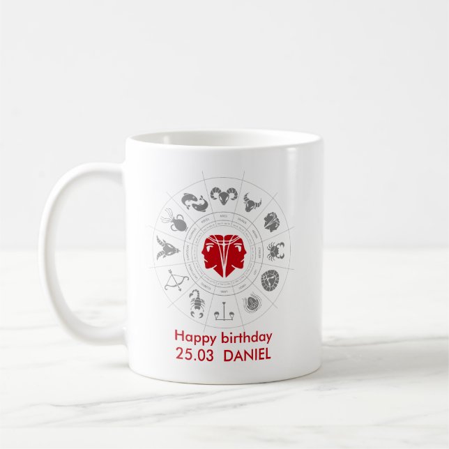 Caneca De Café Gemini Personalizado - Presente de Aniversário Zod (Esquerda)