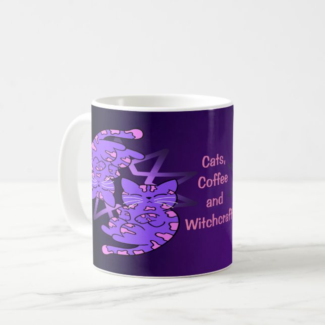 Caneca De Café Gemini Roxo Personalizável Decagrem Roxo (Frente Esquerda)