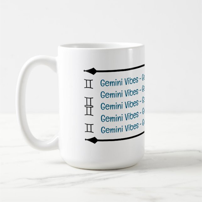 Caneca De Café Gemini Vibes Coffee Mug (Esquerda)