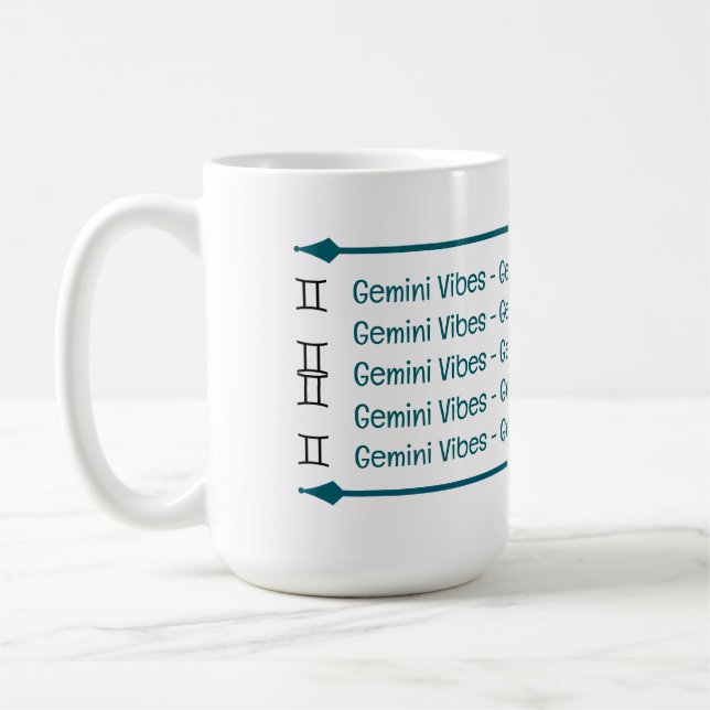 Caneca De Café Gemini Vibes Coffee Mug (Esquerda)