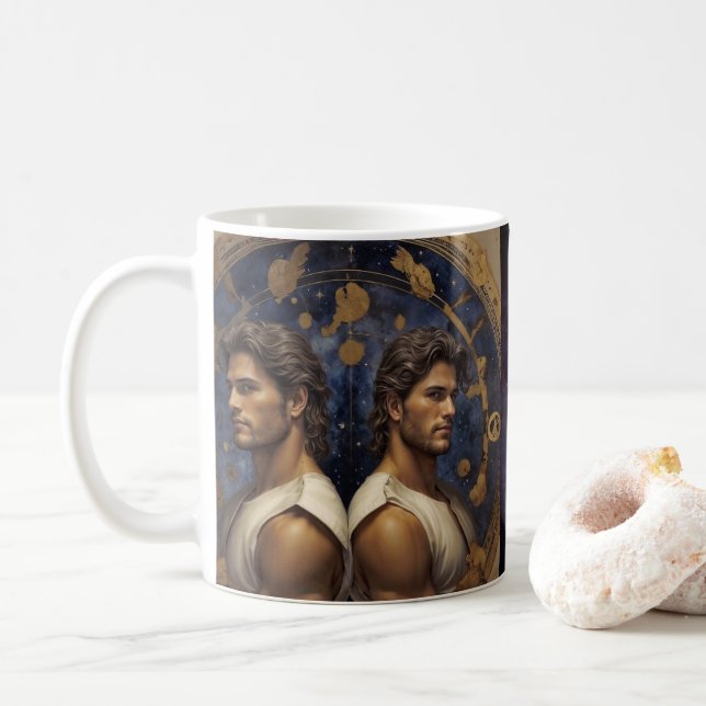 Caneca De Café Geminis Male Astrologic Coffee Mug (Com Donut)