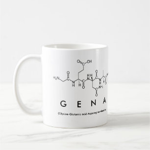 Caneca De Café Gena peptide name mug