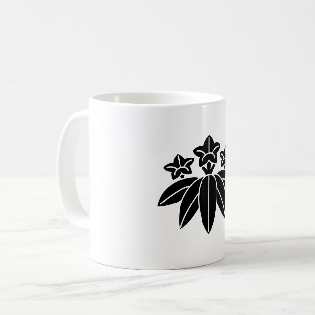 Caneca De Café Genciana de estilo bambu (Frente Esquerda)