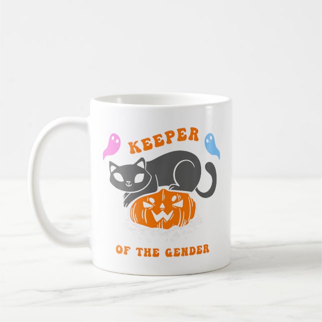 Caneca De Café Gender Reveal Halloween Keeper Of The Gender (Esquerda)