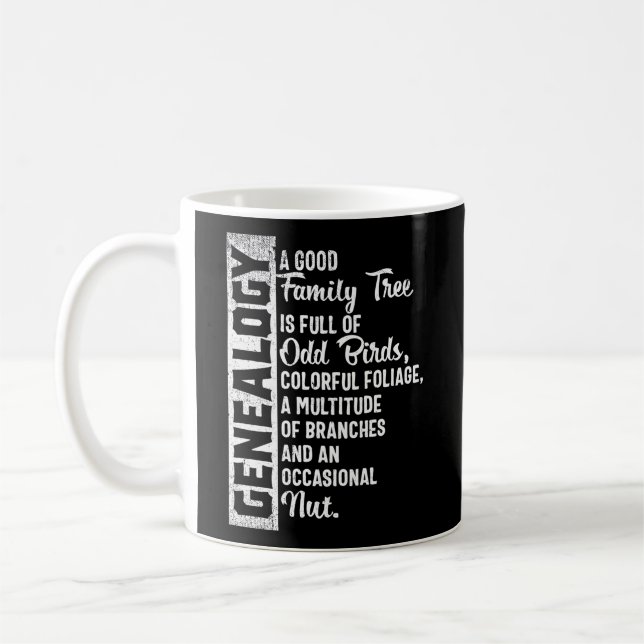 Caneca De Café Genealogia Da Árvore Familiar Personalizada Para G (Esquerda)
