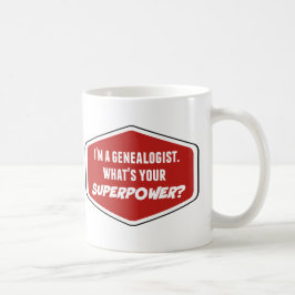 Caneca De Café Genealogista Superpotência Coffee Mug Personalizad