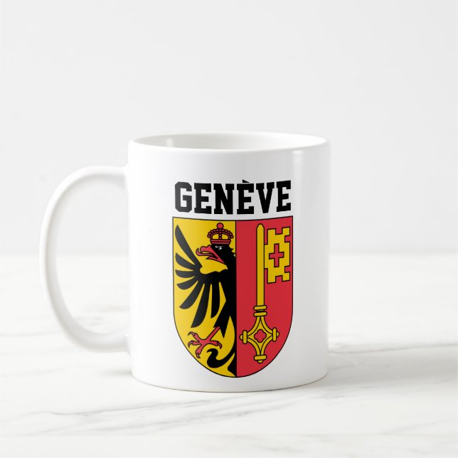 Caneca De Café Genebra, Suiça - casaco de armas (Esquerda)
