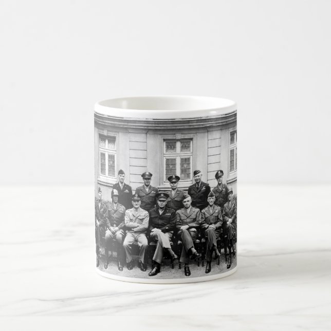 Caneca De Café Generais WWII dos E.U. -- Ike, Patton, Bradley (Centro)