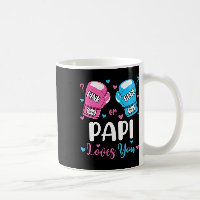 Caneca De Café Gênero Reveal Rosa Ou Azul Papi Te Ama Boxing (Direita)