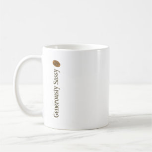 Caneca De Café Generosamente Sassy c/ Grãos de Café Escritores Ro