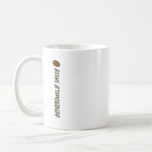 Caneca De Café Generosamente Sassy c/ Grãos de Café Escritores Ro