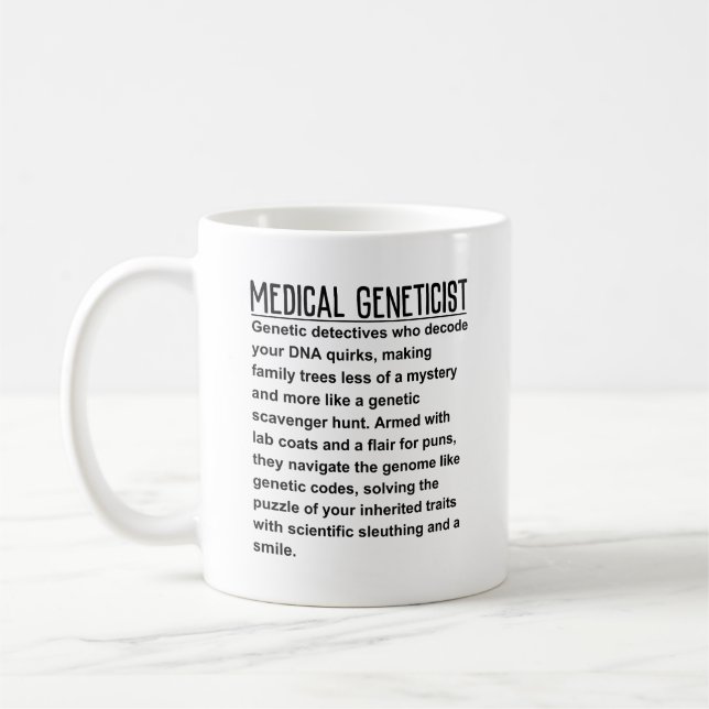 Caneca De Café Geneticista Médica (Esquerda)