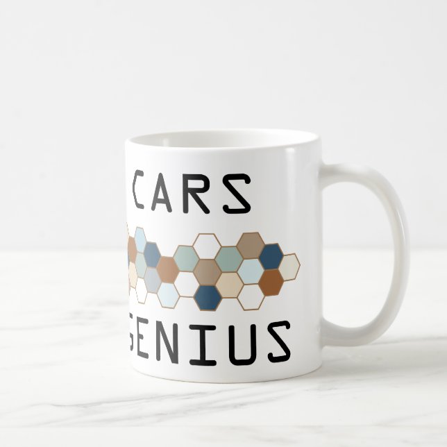 Caneca De Café Gênio dos carros da fixação (Direita)